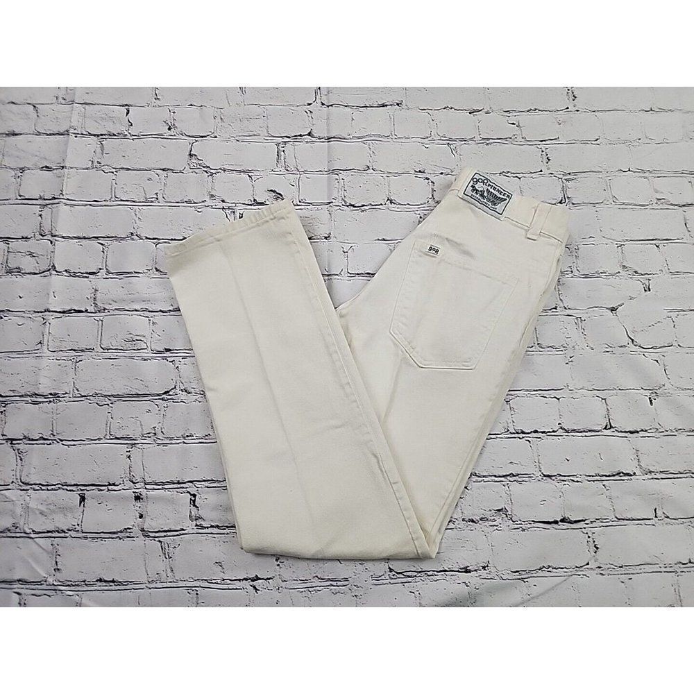 Vintage 80s Gap Pioneer Corduroy Boot Cut Pants Womens 28x28 White Western 1984